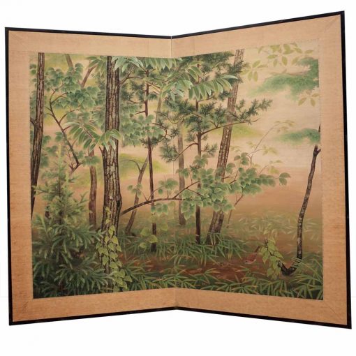Taisho floral screen