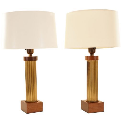 brass column lamps