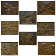 carved zodiac panels