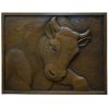 carved zodiac panels bull