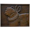 carved zodiac panels dog