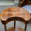 Antique Fruitwood table detail top view.
