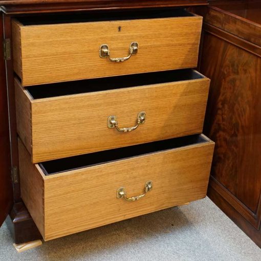 William IV bookcase Oak drawers