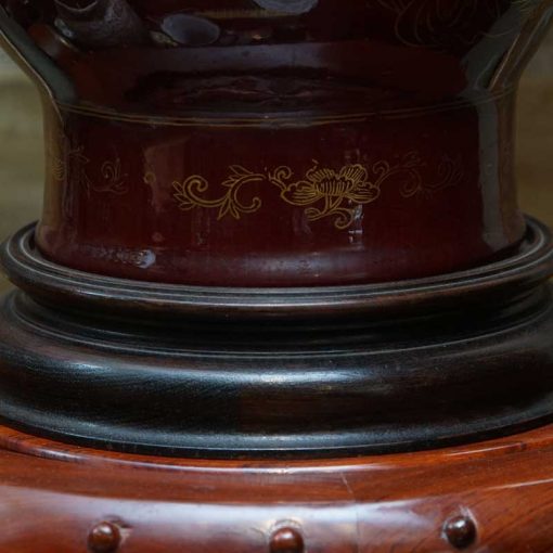Chinese oxblood vase base