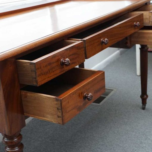 English Regency desk drawers