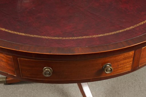 English drum table leather
