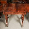 Rosewood side table leaves up