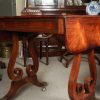 Rosewood side table leaves down