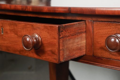 Regency sofa table detail of drawer open