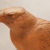 Wood Carved Hawk head detail