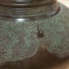 Ikebana bronze vase close up