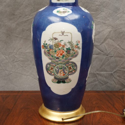 Chinese powder blue lamp detail 2