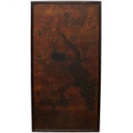 Leather panel peacock