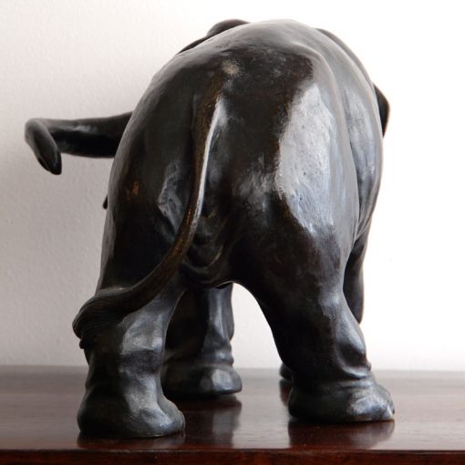 Bronze elephant backside