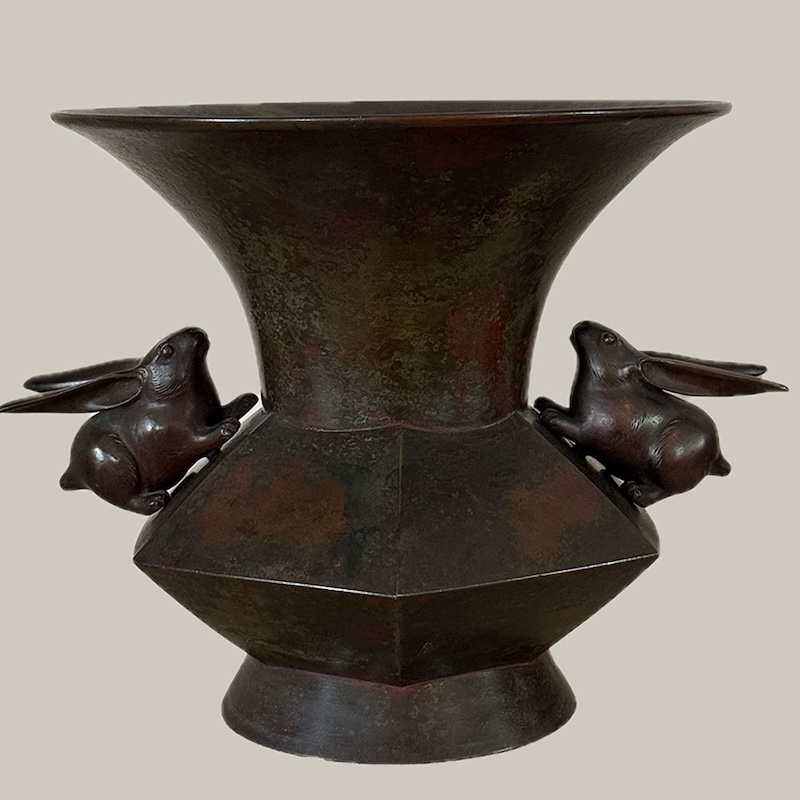 Japanese bronze vase