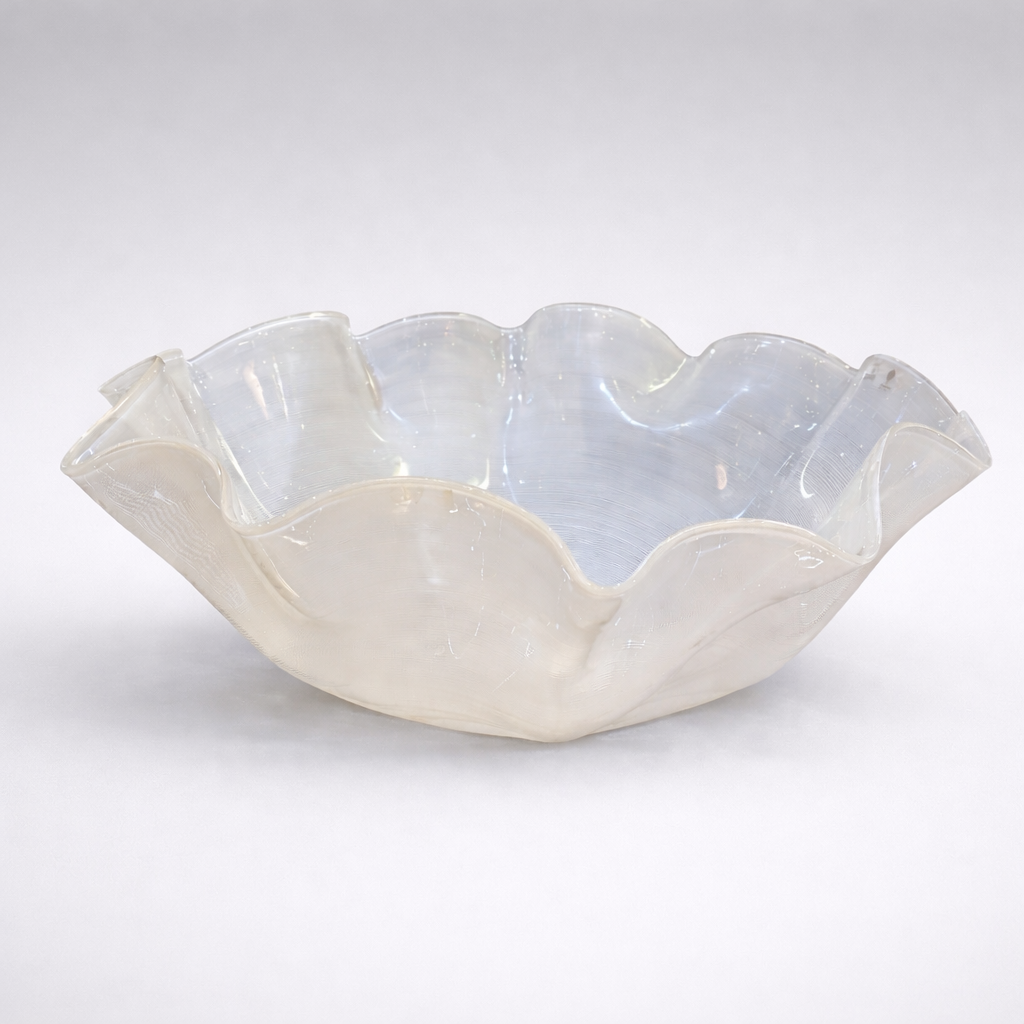 Vintage Murano Style Opalescent Art Glass Bowl