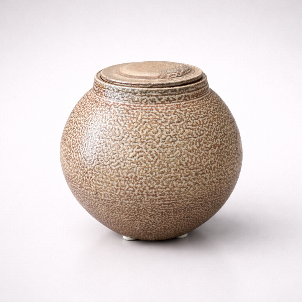 Japanese Studio Pottery Lidded Tea Vessel