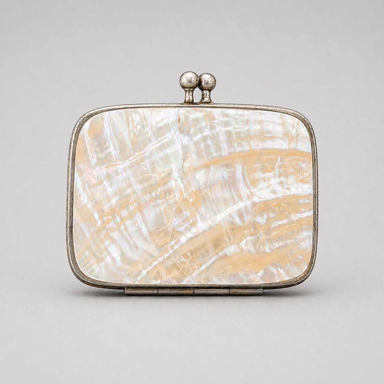 Natural Mother-of-Pearl Minaudière Clutch