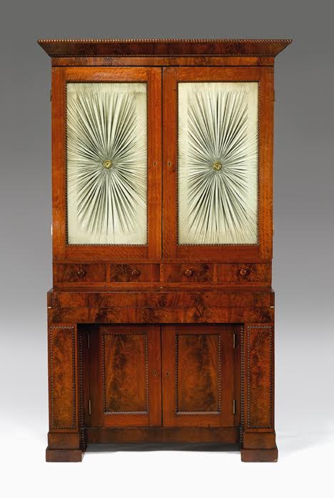 Philadelphia Classical Mahogany Secretaire Bookcase